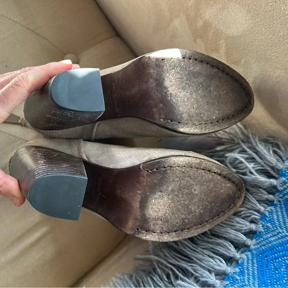 Rag & Bone Women’s 6.5 Taupe Gray Leather Zip Boots  Bootie - Picture 4 of 9